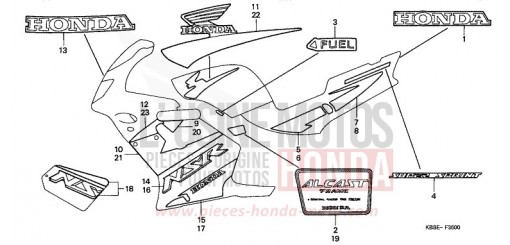 MARQUE/RAYURE NSR125R1 de 2001